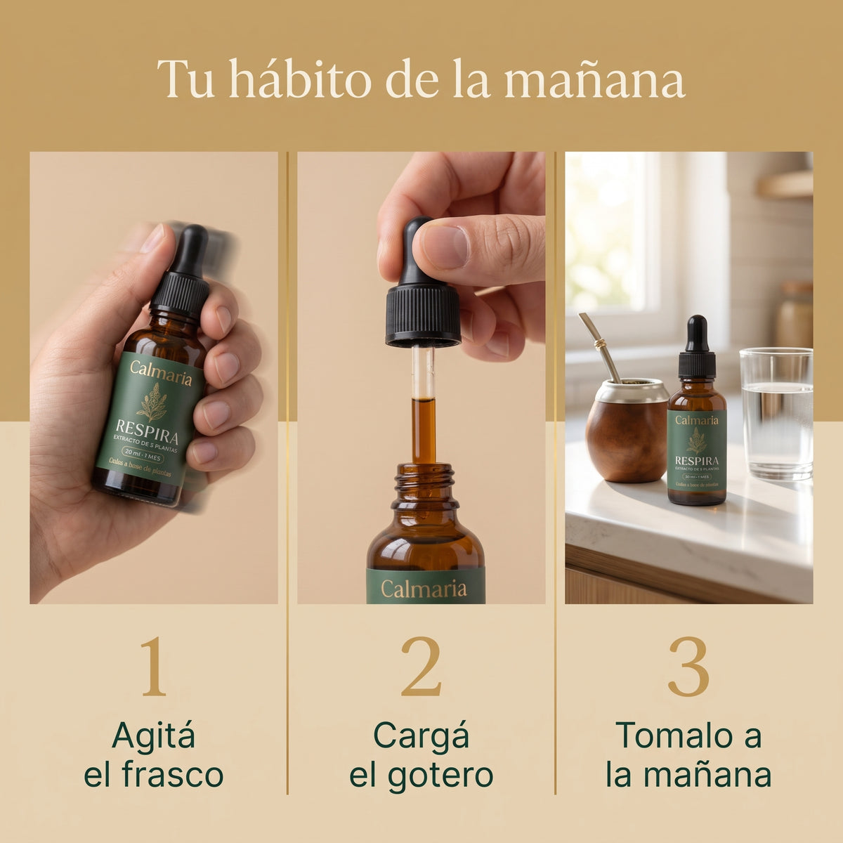 Calmaria Respira · Gotas de 5 plantas para fumadores y exfumadores